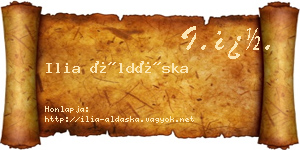 Ilia Áldáska névjegykártya